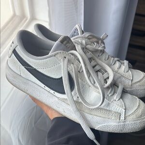 Nike White and Gray Casual Sneakers